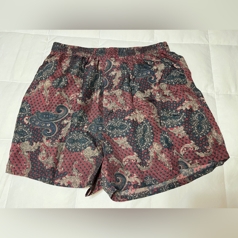 Bihari Studio 100% silk boxers, paisley pattern in jewel tones